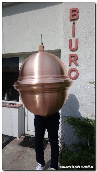 Kula na wieże Φ 750mm. Materiał wykonania: miedź, aluminium, mosiądz, stal.