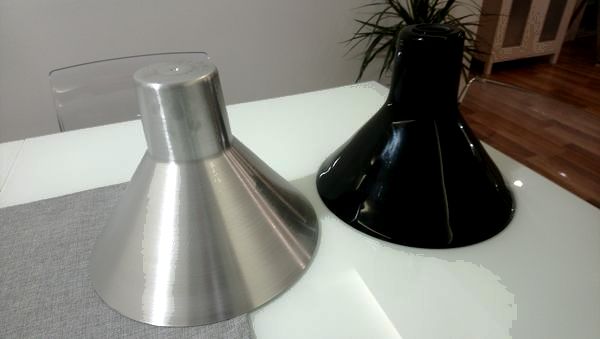 13. Element lampy  Φ 300mm, h 250 mm. Materiał wykonania: blacha, aluminium.
